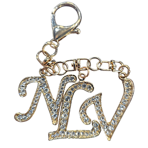 NLV Rhinestone Keychain
